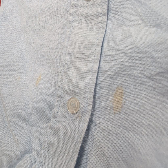 Women's The Quacker Factory Light Blue Hot Air Balloon Button Down 3X - Picture 5 of 16